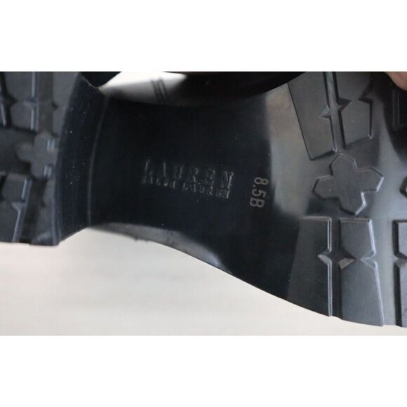 Lauren Ralph Lauren Women's Sz 8.5B Black Devyn Leather/Suede Western Boots - Picture 5 of 8